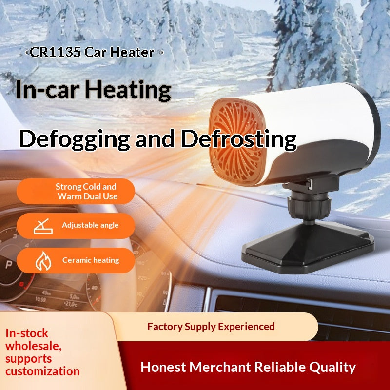 New Car Heater, Winter Vehicle Warmer, Windshield Defroster Defogger, Rotatable Electric Heater, 12V/24V Fast Heating Car Heating Fan