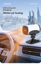 New Car Heater, Winter Vehicle Warmer, Windshield Defroster Defogger, Rotatable Electric Heater, 12V/24V Fast Heating Car Heating Fan