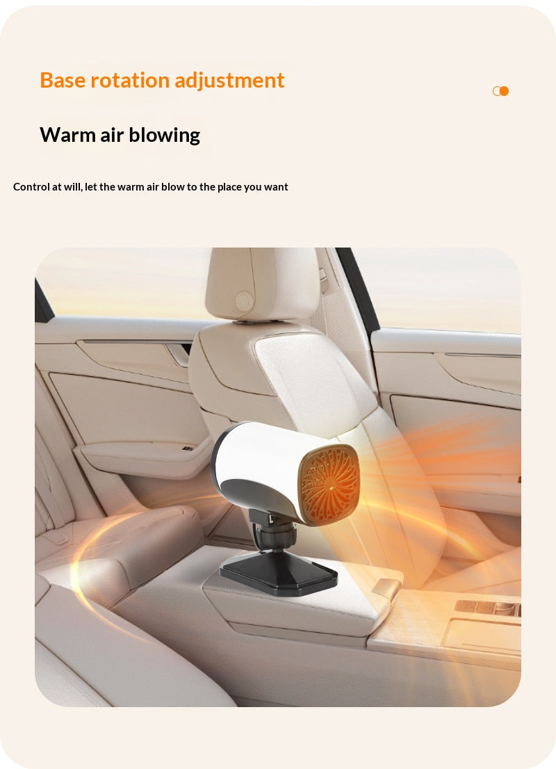 New Car Heater, Winter Vehicle Warmer, Windshield Defroster Defogger, Rotatable Electric Heater, 12V/24V Fast Heating Car Heating Fan