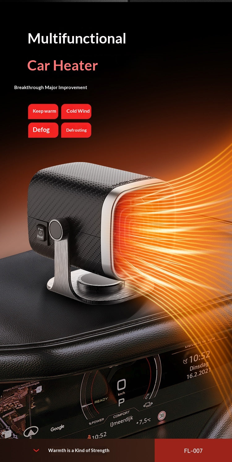 12V Car Heater, Windshield Defroster Defogger, Dual Use Heating & Cooling Vehicle Heater