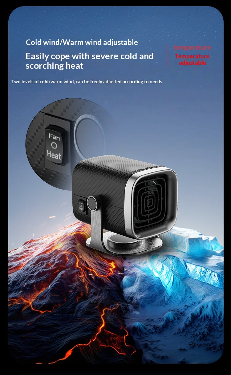 12V Car Heater, Windshield Defroster Defogger, Dual Use Heating & Cooling Vehicle Heater