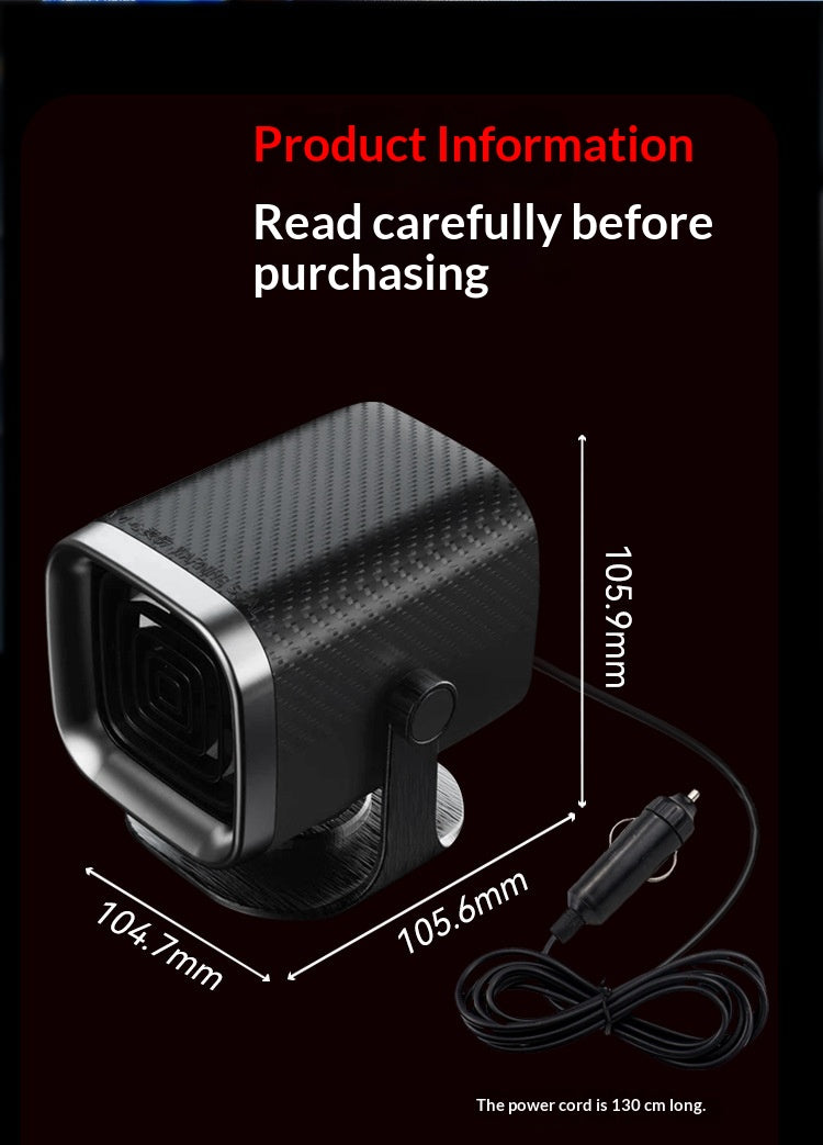 12V Car Heater, Windshield Defroster Defogger, Dual Use Heating & Cooling Vehicle Heater