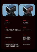 12V Car Heater, Windshield Defroster Defogger, Dual Use Heating & Cooling Vehicle Heater