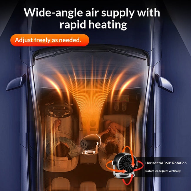 12V/24V Car Heater, Hot & Cold Dual-Use Windshield Defroster, Portable Car Defogger and Snow Removal Heater Main Image