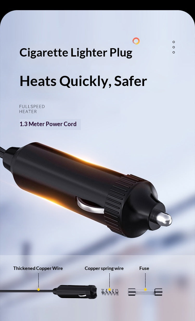 12V/24V Car Heater, Hot & Cold Dual-Use Windshield Defroster, Portable Car Defogger and Snow Removal Heater