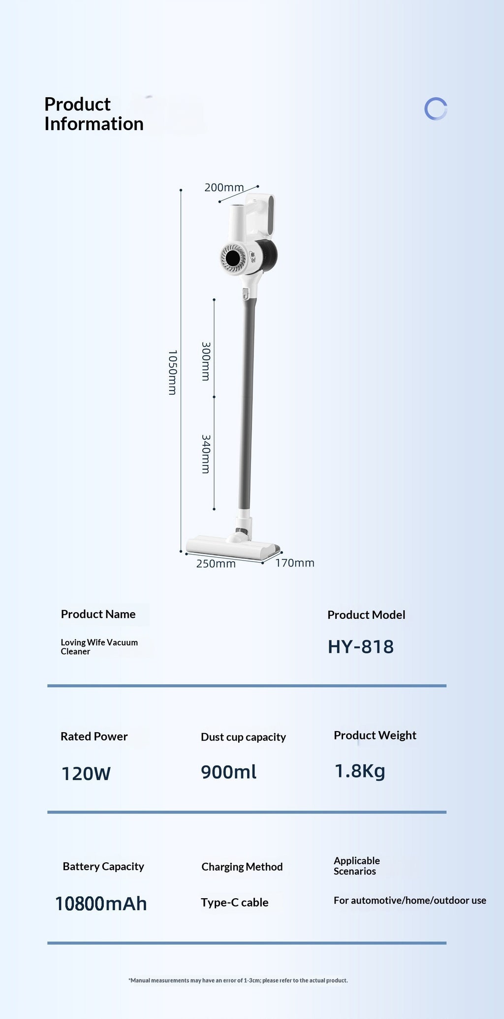 Love Wife Commercial Electric Special Strong Large Capacity High Power Sterilization Household Suction and Mop All-in-One Machine Anti-Mite Vacuum Cleaner