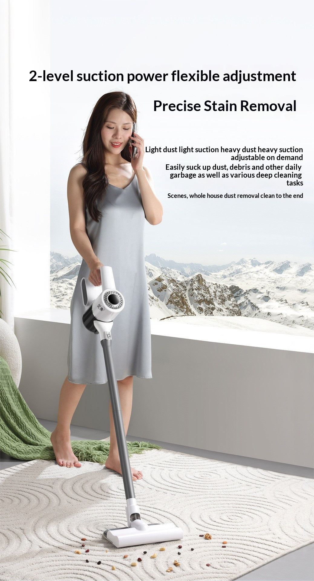 Love Wife Commercial Electric Special Strong Large Capacity High Power Sterilization Household Suction and Mop All-in-One Machine Anti-Mite Vacuum Cleaner