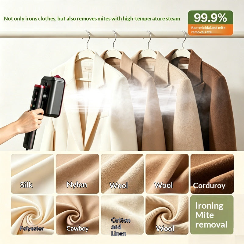 Handheld Steam Iron, Portable Mini Garment Steamer, Travel Fabric Wrinkle Remover for Dorm Home Use