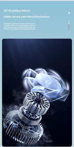 USB Rechargeable High Power Mini Fan, Handheld Desktop Neck Wearable Spray Rotation Integrated Fan