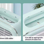 Desktop Mini Fan, 3 Speed Levels, USB Rechargeable, Portable Small Desk Fan for Office, Outdoor and Student Use