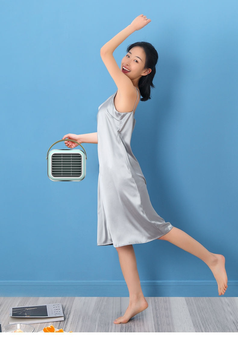 Desktop Mini Fan, 3 Speed Levels, USB Rechargeable, Portable Small Desk Fan for Office, Outdoor and Student Use