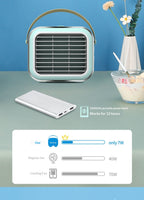 Desktop Mini Fan, 3 Speed Levels, USB Rechargeable, Portable Small Desk Fan for Office, Outdoor and Student Use