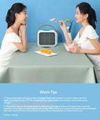 Desktop Mini Fan, 3 Speed Levels, USB Rechargeable, Portable Small Desk Fan for Office, Outdoor and Student Use