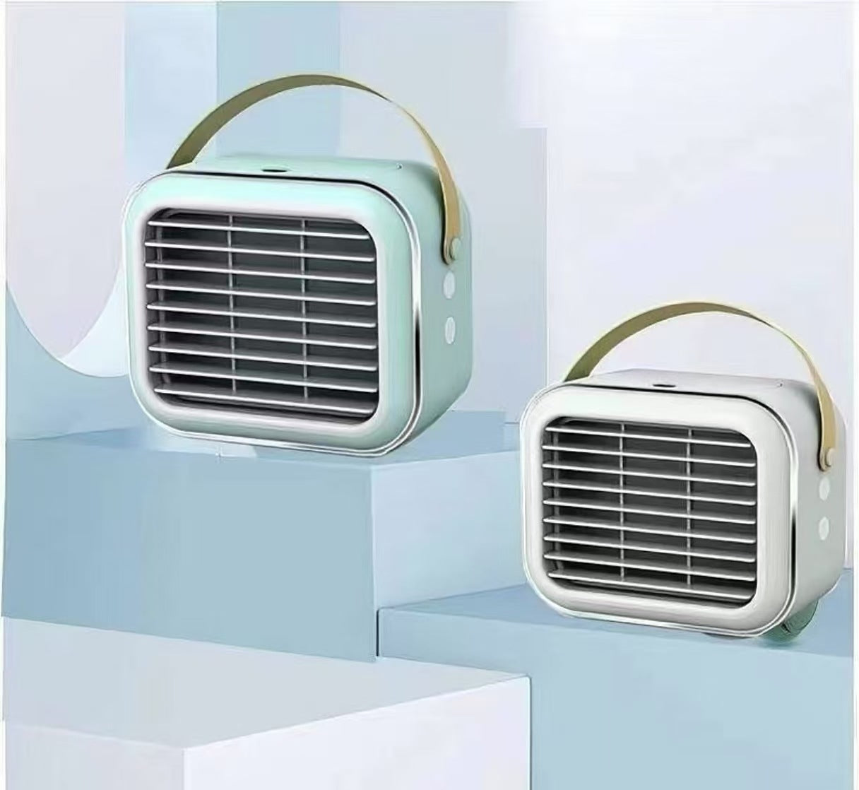 Desktop Mini Fan, 3 Speed Levels, USB Rechargeable, Portable Small Desk Fan for Office, Outdoor and Student Use