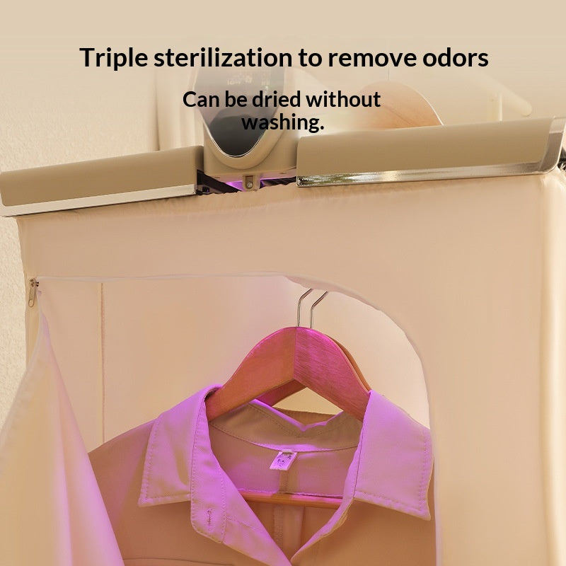 Portable Foldable Vertical Clothes Dryer, Indoor Household Wardrobe Type, Manual Quick-Drying Garment Care Machine, Customizable