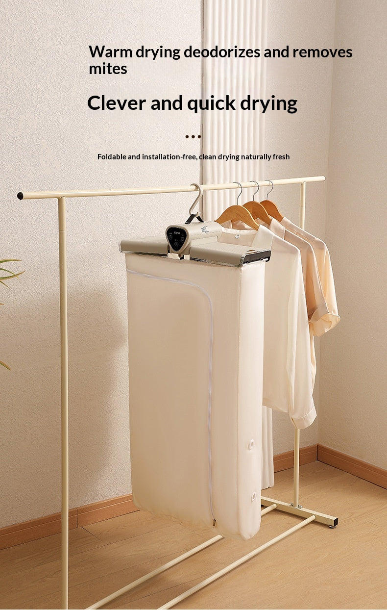 Portable Foldable Vertical Clothes Dryer, Indoor Household Wardrobe Type, Manual Quick-Drying Garment Care Machine, Customizable