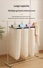 Portable Foldable Vertical Clothes Dryer, Indoor Household Wardrobe Type, Manual Quick-Drying Garment Care Machine, Customizable