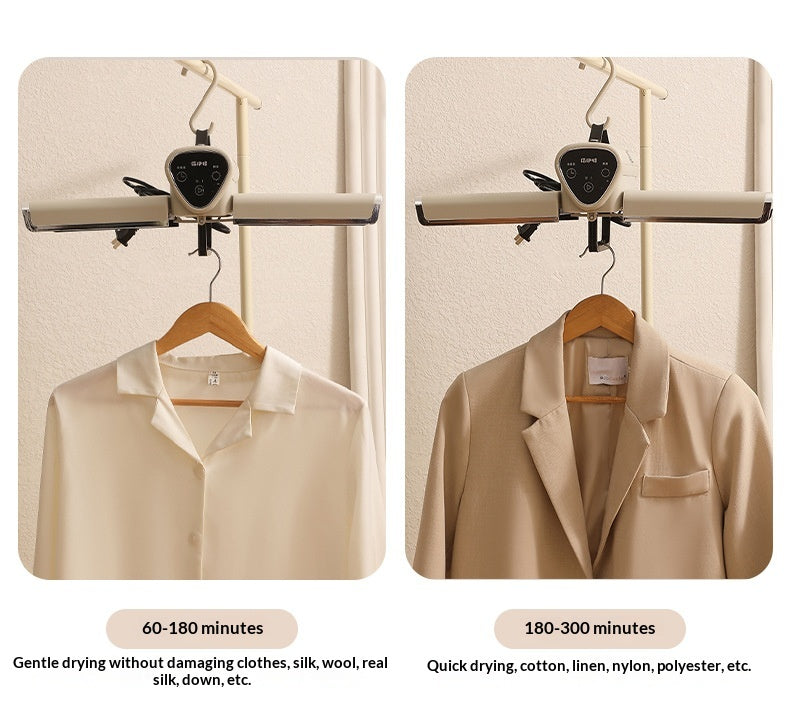 Portable Foldable Vertical Clothes Dryer, Indoor Household Wardrobe Type, Manual Quick-Drying Garment Care Machine, Customizable