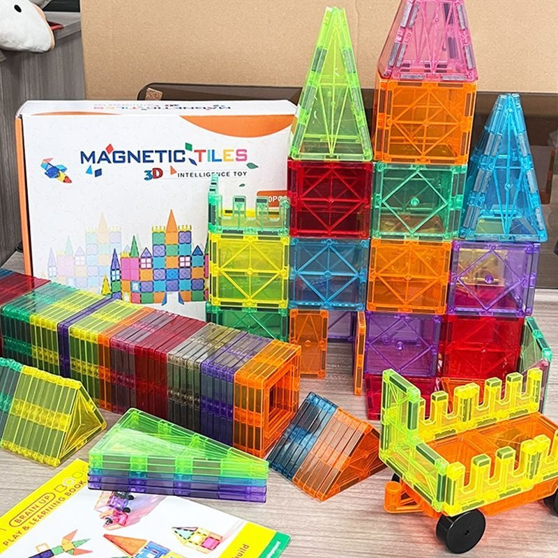 7.5cm Large Magnetic Window Tiles, Strong Magnet Building Blocks, Educational Puzzle Toys for Boys & Girls
