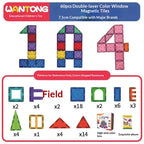 7.5cm Large Magnetic Window Tiles, Strong Magnet Building Blocks, Educational Puzzle Toys for Boys & Girls