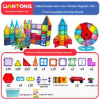 7.5cm Large Magnetic Window Tiles, Strong Magnet Building Blocks, Educational Puzzle Toys for Boys & Girls