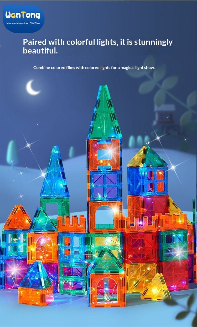 7.5cm Large Magnetic Window Tiles, Strong Magnet Building Blocks, Educational Puzzle Toys for Boys & Girls