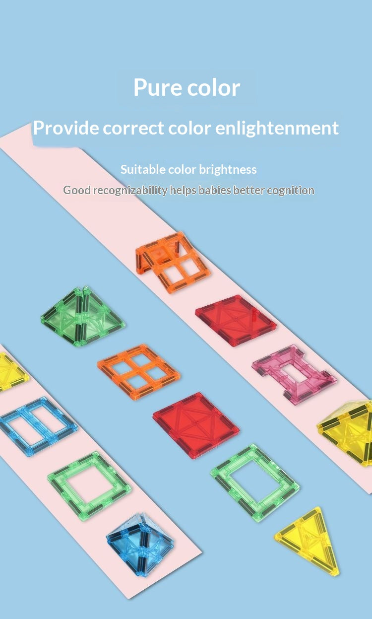 7.5cm Large Magnetic Window Tiles, Strong Magnet Building Blocks, Educational Puzzle Toys for Boys & Girls