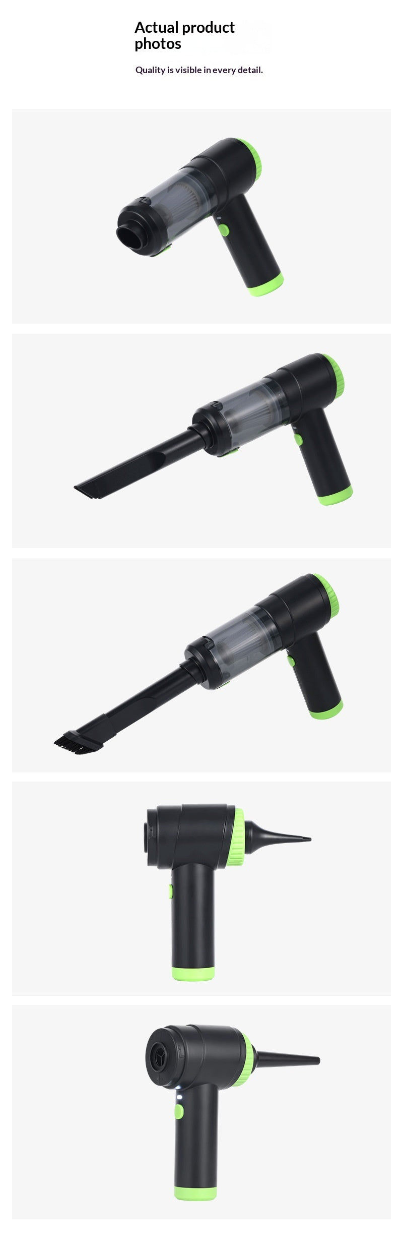 Wet & Dry Cordless Vacuum Cleaner, Blow & Suction Dual-purpose Duster for Car & Home
