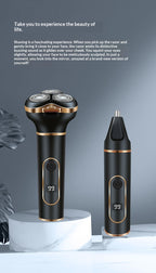 Digital Display Electric Shaver, 3-in-1 Multifunctional Smart Beard Trimmer, USB Rechargeable Razor