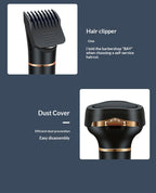 Digital Display Electric Shaver, 3-in-1 Multifunctional Smart Beard Trimmer, USB Rechargeable Razor