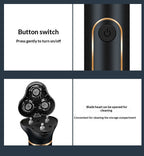 Digital Display Electric Shaver, 3-in-1 Multifunctional Smart Beard Trimmer, USB Rechargeable Razor