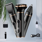 Digital Display Electric Shaver, 3-in-1 Multifunctional Smart Beard Trimmer, USB Rechargeable Razor