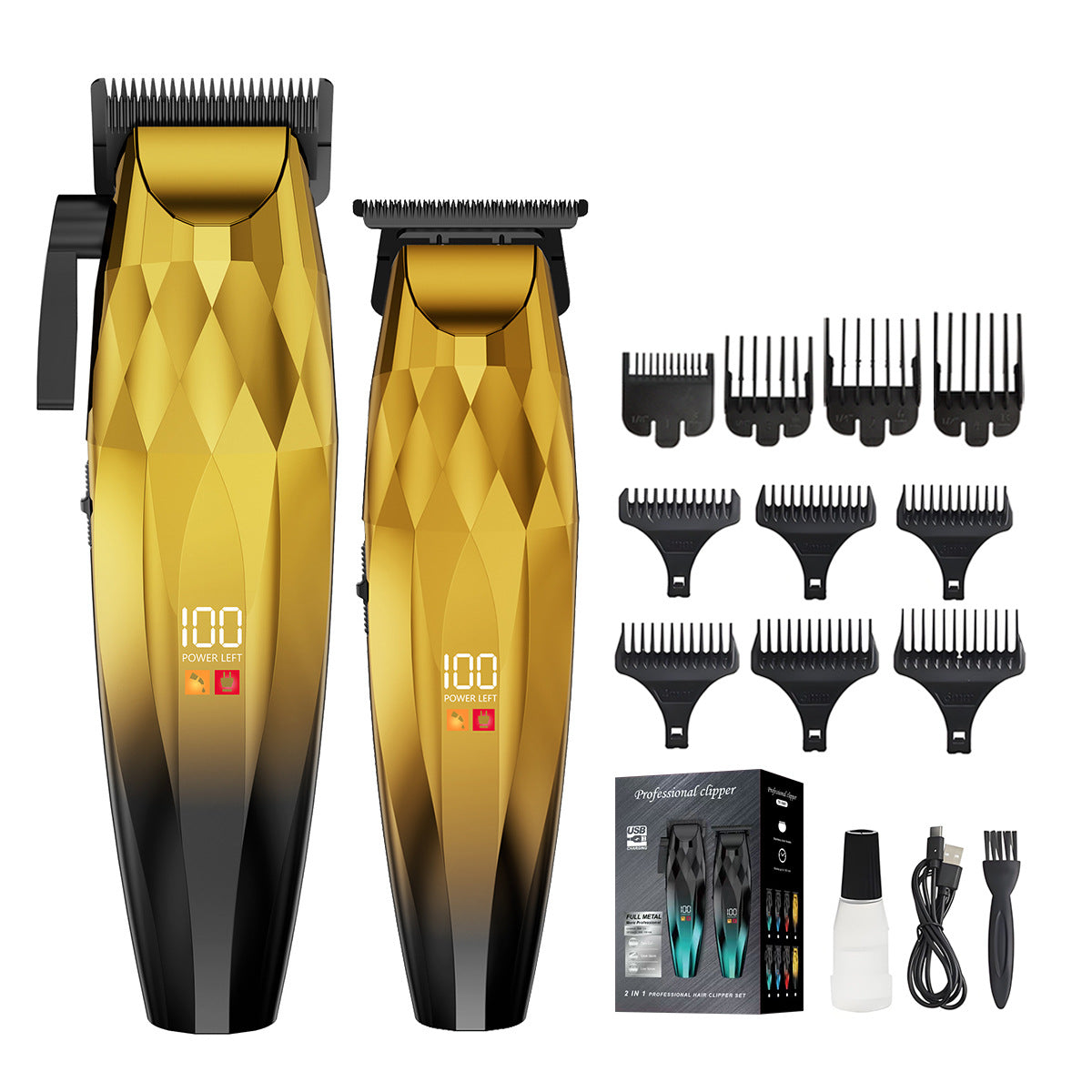 New Men's Hair Clipper, High Power Professional Barber Clippers, Household Electric Hair Trimmer for Fade Haircut