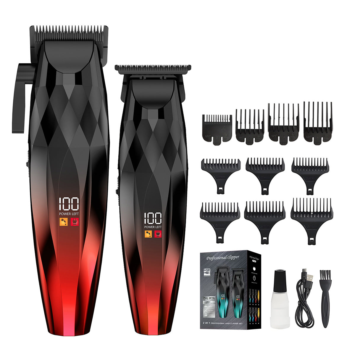 New Men's Hair Clipper, High Power Professional Barber Clippers, Household Electric Hair Trimmer for Fade Haircut
