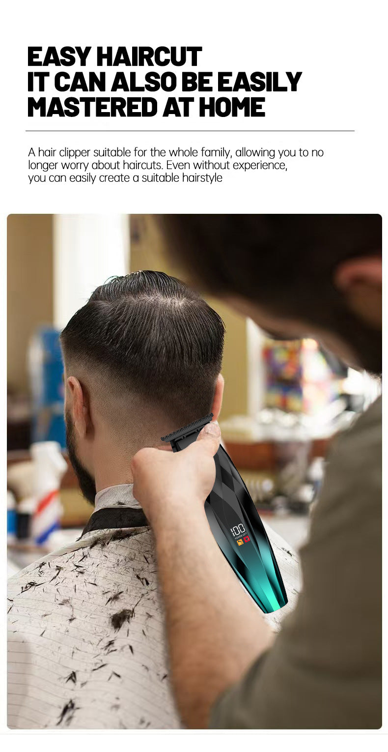 New Men's Hair Clipper, High Power Professional Barber Clippers, Household Electric Hair Trimmer for Fade Haircut