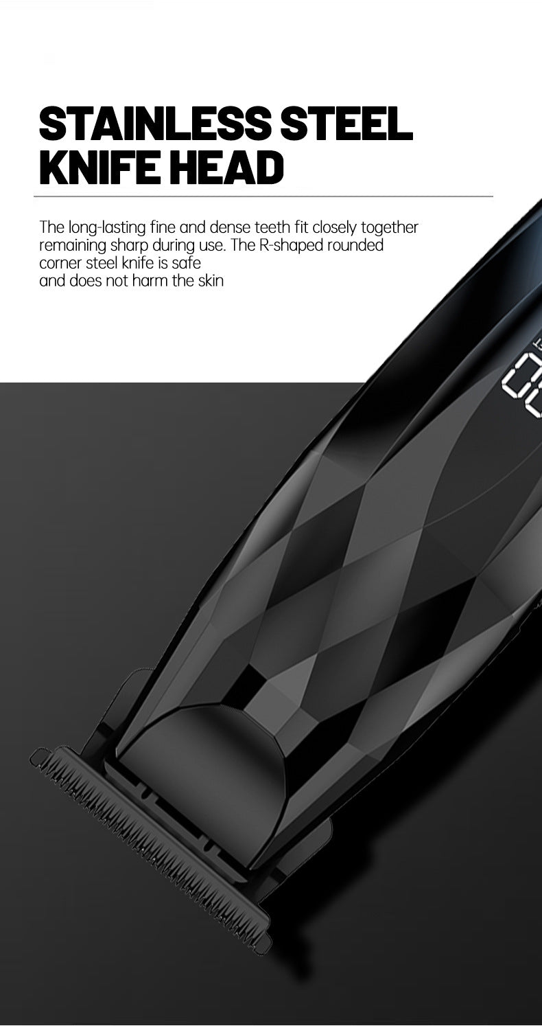 New Men's Hair Clipper, High Power Professional Barber Clippers, Household Electric Hair Trimmer for Fade Haircut