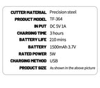 New Men's Hair Clipper, High Power Professional Barber Clippers, Household Electric Hair Trimmer for Fade Haircut