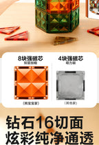 彩窗儿童磁力片翡钻磁力片彩窗磁力拼装磁力性益智积木玩具磁力片