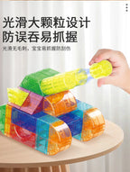 亚马逊热卖 儿童百变拼搭益智磁力片 磁力积木磁性创意拼装几何认